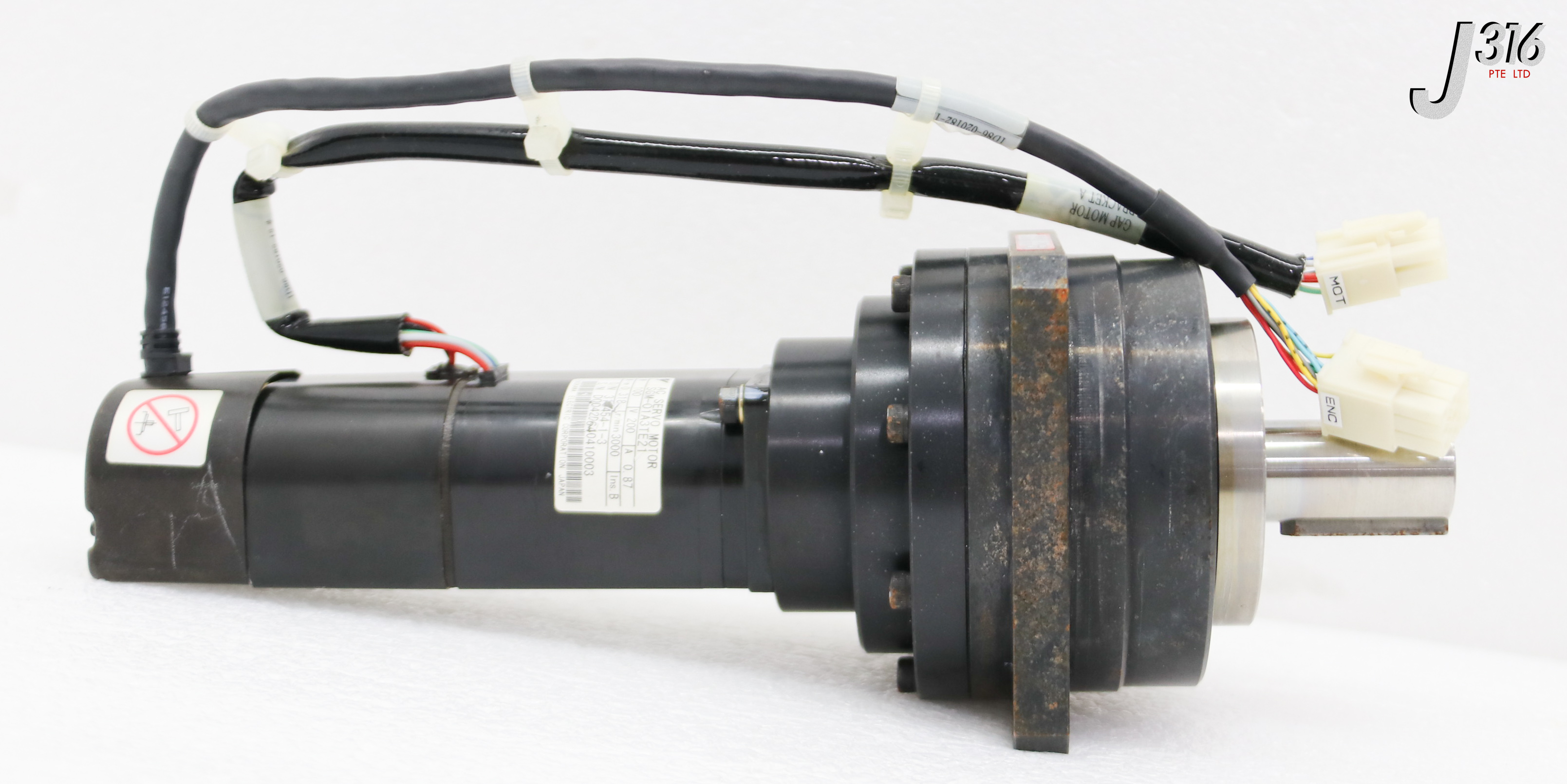 うさ 35308 YASKAWA ELECTRIC AC SERVO MOTOR W/ GEAR CP-20A-21-J403A-SP